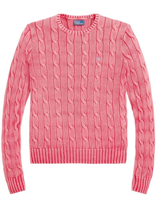 coral pink cotton cable knit Polo Ralph Lauren | 211935303001